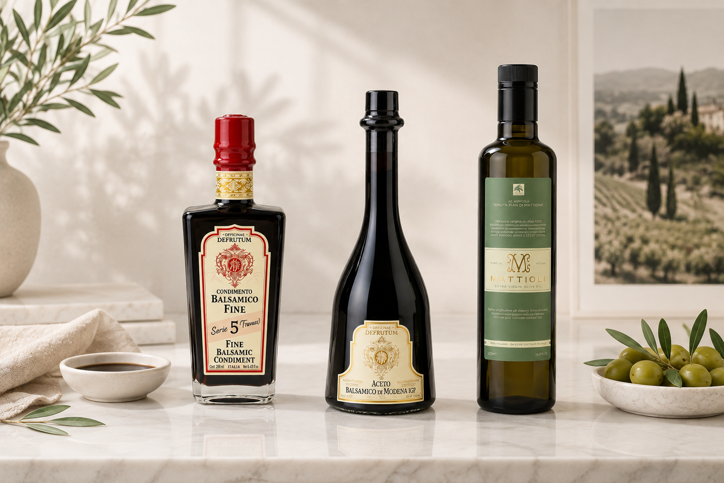 Extra Virgin Olive Oil & Balsamic Vinegar medium Box